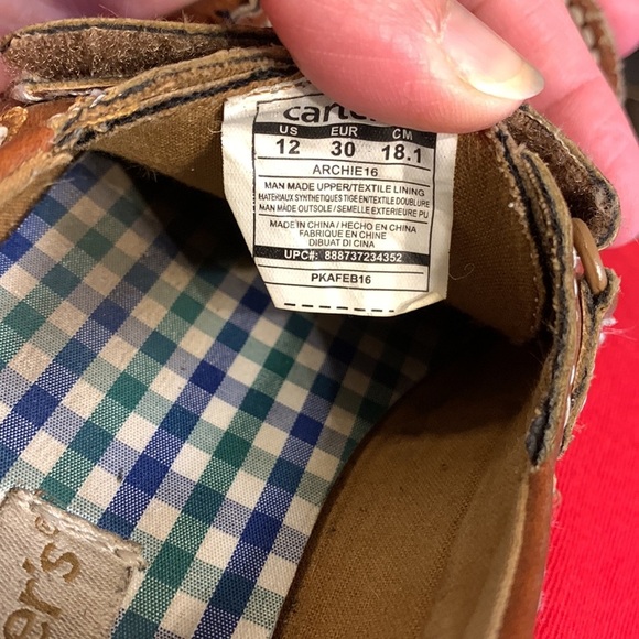 Boys Brown faux Leather Shoes size 12 boat shoes chukka boots chestnut - Picture 5 of 5